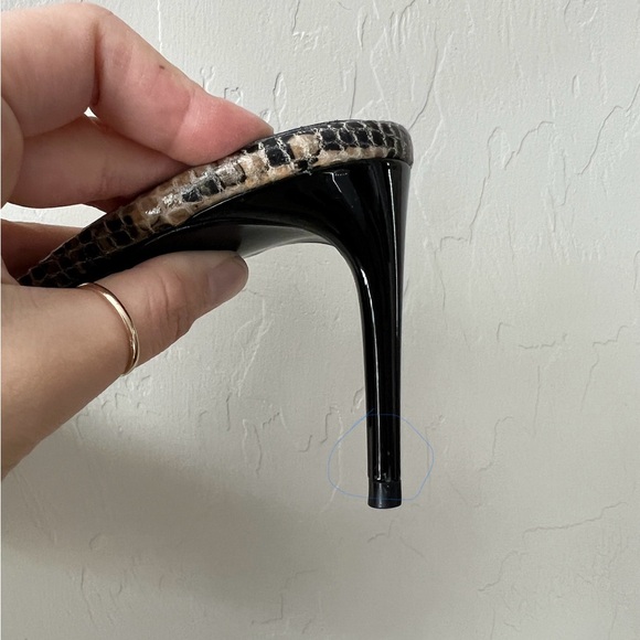 Stella McCartney Vegan Snakeskin Heeled Open Toe Sandals 38 - Picture 7 of 9